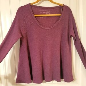 Free People We The Free Purple Oversized Top Sz S